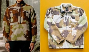 Mountain Hardwear Men's Hicamp Fleece Pullover Camo Print Sherpa Sweater! L - Picture 1 of 10