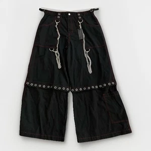 House Widow Rave Pants Black Chains Zip Off Shorts Dolls Kill - Picture 1 of 7