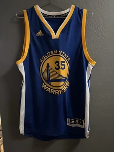 Kevin Durant 35 Adidas Trikot Gr. S NBA Golden State Warriors Blau und Gold  - Bild 1 von 5