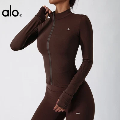 Nuevo AIo Yoga Mujer Aerógrafo Corsé Cremallera Completa Chaqueta Abrigos Sprinter 100% Genuino Foto 1 de 4