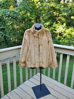 Vintage Newport News Faux Fur Coat Jacket Fur Jacket Brown - Image 1 of 4