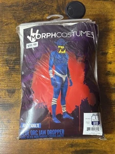 Morph Costume Body Suit Blue Orc Jaw Dropper Adult Large Costume Monster - Picture 1 of 5