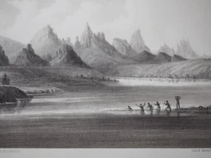 Ant. Litho Colorado River of the West,  Lt. Ives “The Needles (Mojave Range)" - Picture 1 of 1
