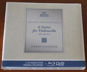 Bach, Pierre Fournier - 6 Suits For Violoncello Solo - New 2019 2 CD + Blu-Ray - Picture 1 of 5
