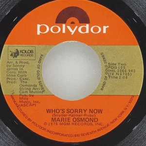 MARIE OSMOND Paper Roses / Who'S Sorry Now POLYDOR PDG 105 VG+ 45 Vocal 7" Pop - Picture 1 of 4