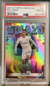 Phil Foden 2021-22 Topps Chrome Golazo Champions League #G4 PSA 10 - Bild 1 von 2