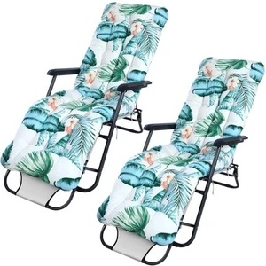 2 Pcs 67 x 21 Inch Lounge Chair Cushion Lounger Cushion - Picture 1 of 8