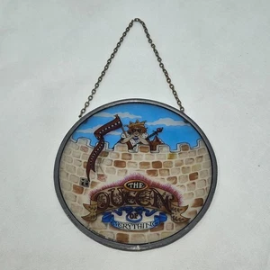 VINTAGE MARY ENGELBREIT THE QUEEN OF EVERYTHING STAINED GLASS SUNCATCHER USA - Picture 1 of 7