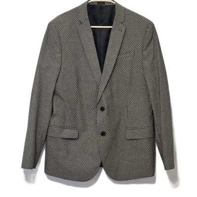 J. Ferrar Slim Fit Sport Coat Blazer Patterned Gray Menswear Jacket 44R - Image 1 of 4