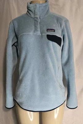 Mujer Patagonia Re-tool Chaqueta Sudadera con Capucha Azul Lt Waffle Polar Pullover a Presión Talla M  Foto 1 de 4