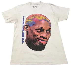 Rodman Apparel T-Shirt Uomo M The Worm Dennis Rodman Maglietta Grafica Bianca NBA Retrò - Foto 1 di 7