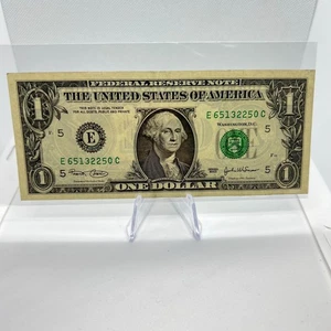 Error Note Mis Cut $1 Dollar Bill Series 2003 (65132250) US Paper Currency - Picture 1 of 2