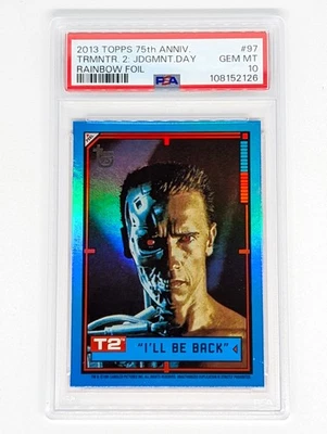 2013 Topps 75th Anniversary Rainbow Foil #97 Terminator 2: Judgement Day PSA 10 - Bild 1 von 2