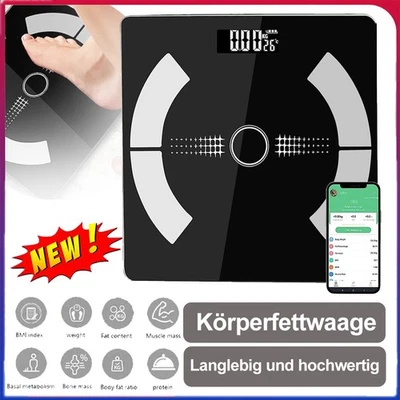 Personenwaage digital LED Display Körper Waage Bluetooth mit APP bis 180Kg - Bild 1 von 4