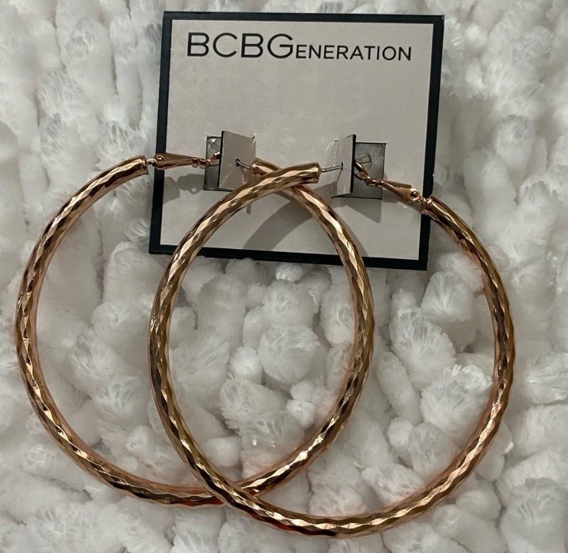 Pendientes de aro de oro rosa BCBGeneration Foto 1 de 1