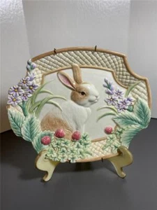 Fitz and Floyd Easter Rabbit Bunny Hanging Canapé Plate Kitchen Wall Decor - Picture 1 of 1
