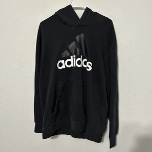 Adidas Men’s Long Sleeve Hoodie With Front Logo Black Size L/XL? See Description - Picture 1 of 13