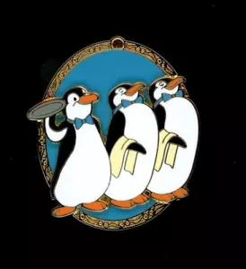 Prendedor Mary Poppins 60 Aniversario Bailando Camarero Pingüinos LE Disney 167185 - Imagen 1 de 1
