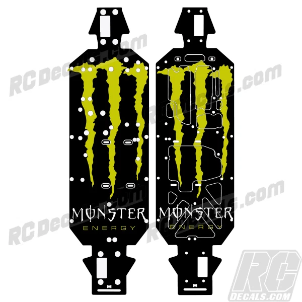 LOSI 5IVE T 4WD TRUCK CHASSIS PROTECTOR WRAP GRAPHIC YELLOW MONSTER LOSB2540 - Image 1 of 1