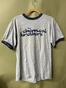 Rara camicia vintage 1996 Chemical Brothers Ringer grande techno dance rave anni 90 adulto L - Foto 1 di 5