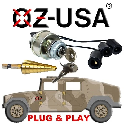 Keyed Ignition Start Switch Military Humvee M998 HMMWV H1 M1038 M1025 hummer 24v - Image 1 of 4