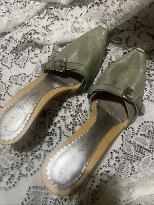 JESSICA BENNETT SZ 6 M Green Buckled  HEELS - Image 1 of 4