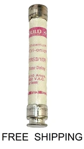 (1x) 3/10A - 600VAC / DC - Retraso de tiempo - Fusible Tri-Onic Gould Shawmut TRS-3/10R - Imagen 1 de 3