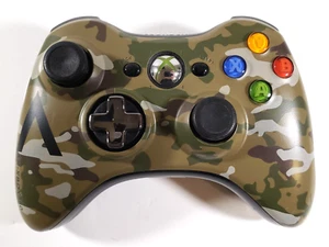 Microsoft Xbox 360 Official Authentic Halo Special Ed. Camo Wireless Controller - Picture 1 of 7
