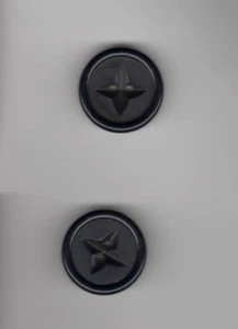 Black acrylic buttons - 4 point star design - 7/8 inch - Picture 1 of 1