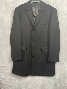Calvin Klein Mens Wool Coat Black In Excellent Condition!  See Photos For Meas - Picture 1 of 8