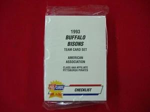 1993 BUFFALO BISONS FLEER PROCARDS MINOR LEAGUE BB TEAM SET PIRATES PITTSBURGH - Foto 1 di 4