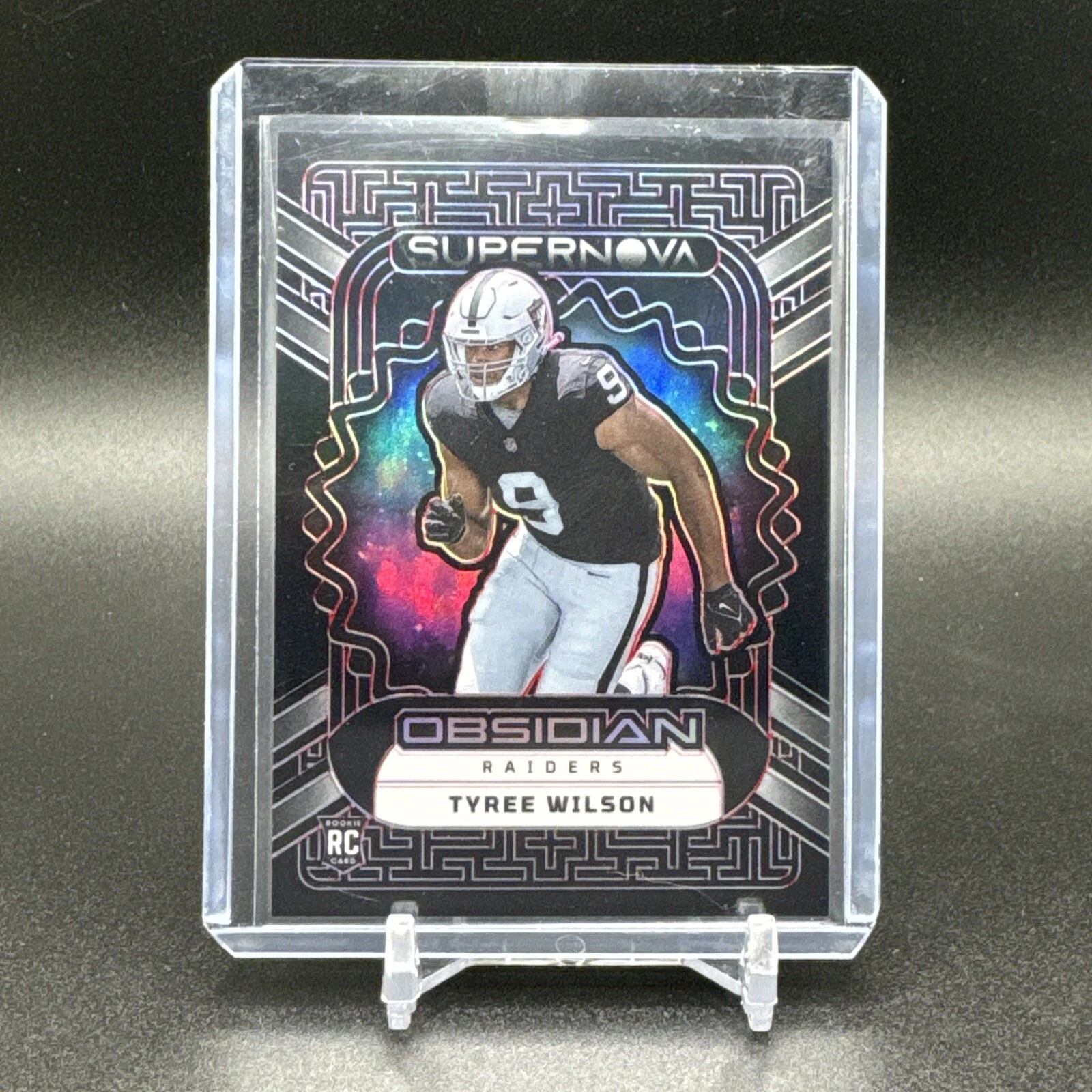 Tyree Wilson Supernova /10 Electric Etch Red 2023 Obsidian Las Vegas Raiders