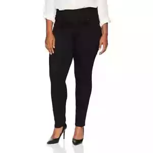 Lee Plus Size Sculpting Slim Fit Skinny Leg Pull on Jeans, Black, 20W Petite - Picture 1 of 10