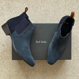 PAUL SMITH Chelsea boots ‘JACKSON’ navy blue suede leather UK 6 EUR 39 US 9 - Picture 1 of 10