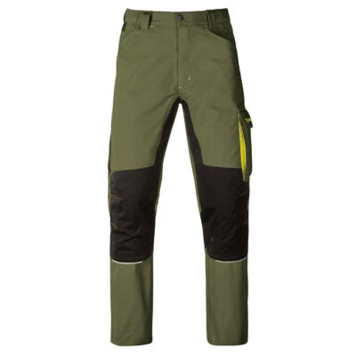 PANTALONE DA LAVORO KAVIR VERDE/NERO TG.S-XXL TASCHE PORTAUTENSILI KAPRIOL - Immagine 1 di 3