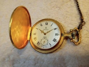 IMAGE Vintage Pocket Watch Mechanical SS 17 Jewels Retro Full Hunter - Picture 1 of 10