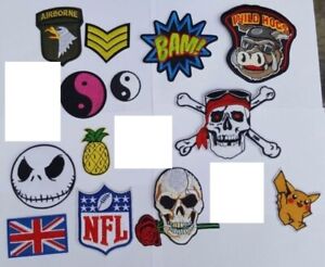 Embroidered Iron On Sew On Patches Badges Transfers - Fancy Dress Brand New