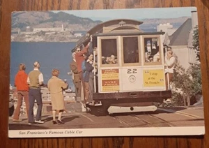 POSTCARD 1976 SAN FRANCISCO'S FAMOUS CABLE CAR PHOTO SANDOR BALATONI RAIL TRAM - Foto 1 di 2
