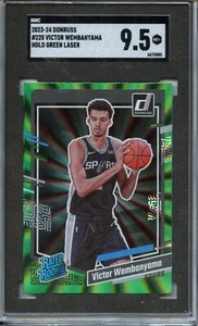 Panini Victor Wembanyama 2023 Holo láser verde SGC 9,5 ROOKIE - Imagen 1 de 1