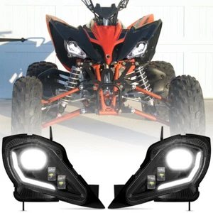 LED Headlights DRL Projector for Yamaha Raptor 700 250 350 YFZ 450 450R 450X - Foto 1 di 16
