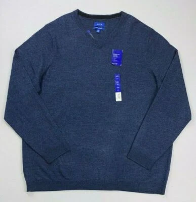 NEW Men's Apt. 9 Big Man Seriously Soft V-Neck Merino Sweater - Image 1 of 2