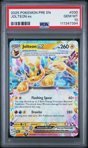 PSA 10 Jolteon ex 030/131 Ultra Rare Prismatic Evolutions Pokemon Card - Picture 1 of 2