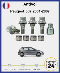 Ecrous antivol de roues Peugeot 307 2001-2007