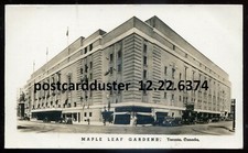 TORONTO 1945 Maple Leaf Gardens Hockey Arena. Real Photo Postcard
