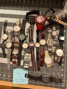 23 Fossil Timex Expedition Armitron Wenger SAK Design Watch Lot Sports Digital - Picture 1 of 23