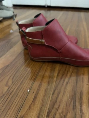 Mujer Cuero Zapato Botas Planas Invierno Punta Redonda Tobillo Talla 9 EU 40 Foto 1 de 4