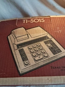 Vintage Texas Instruments TI-5015 elektronischer Taschenrechner komplett in Box GFE - Bild 1 von 6