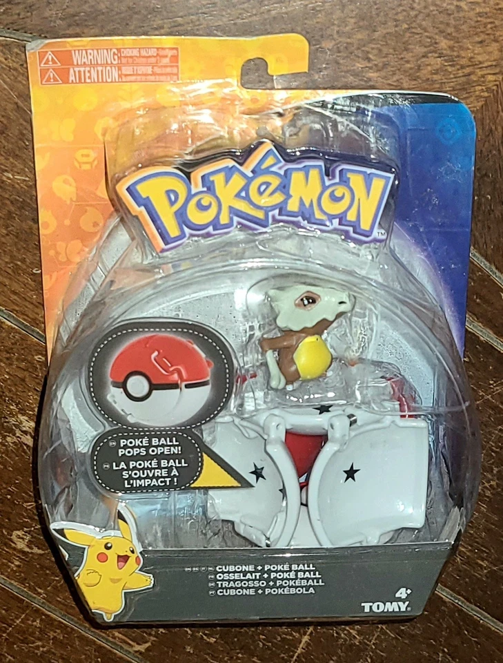 Pokemon Throw & Pop Pokeball Cubone Poke Ball 2 Inch Action Figure 2017 TOMY