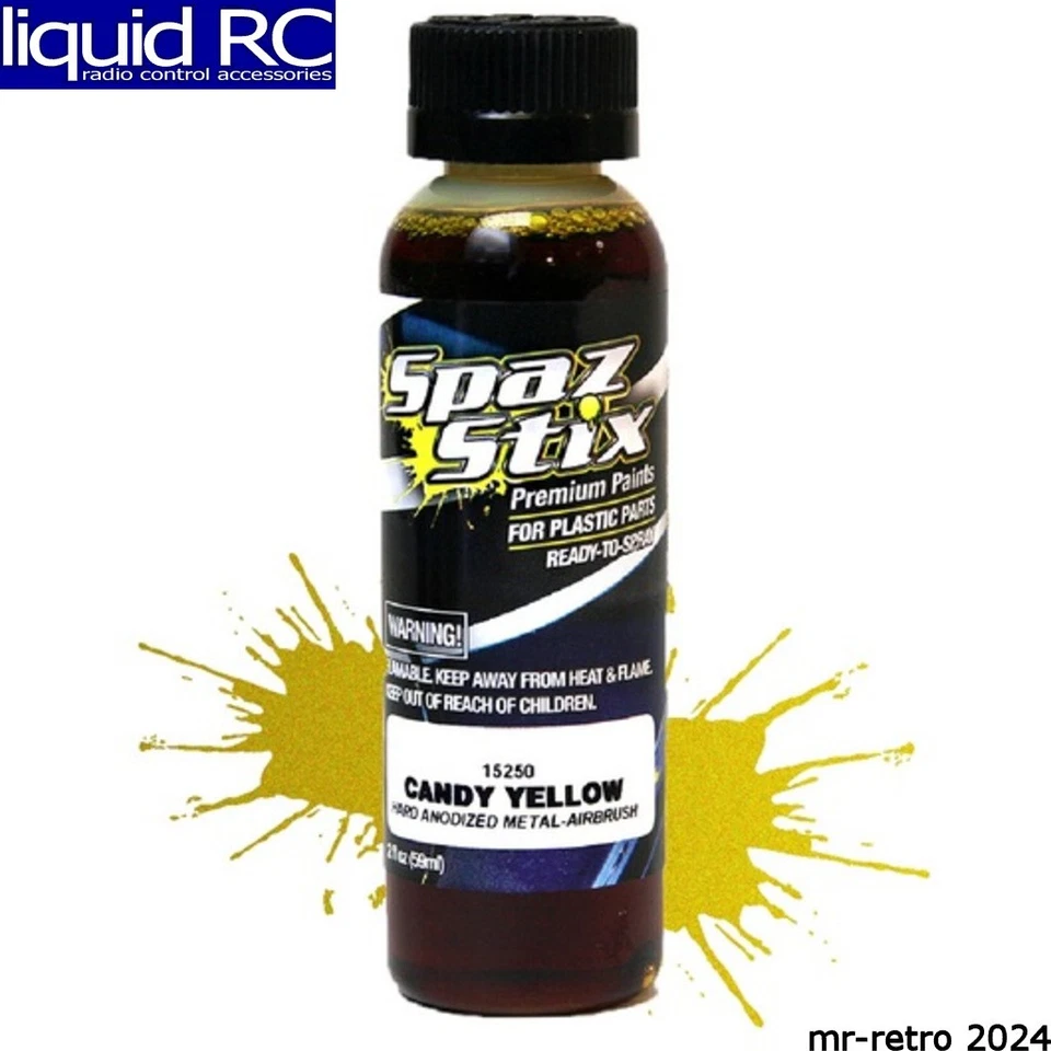 Spaz Stix 15250 Candy Yellow Airbrush Paint 2oz SZX15250