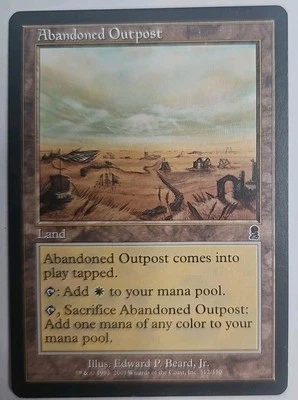 MTG Magic The Gathering Card Abandoned Outpost Land Odyssey  - Image 1 of 2